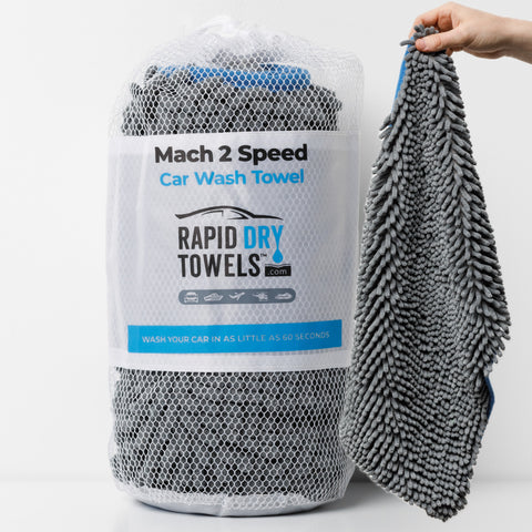 Mach 2 Speed Car Wash Towel – 7x the Size of a Mitt (75 x 50 cm / 2.5 x 1.6 ft)